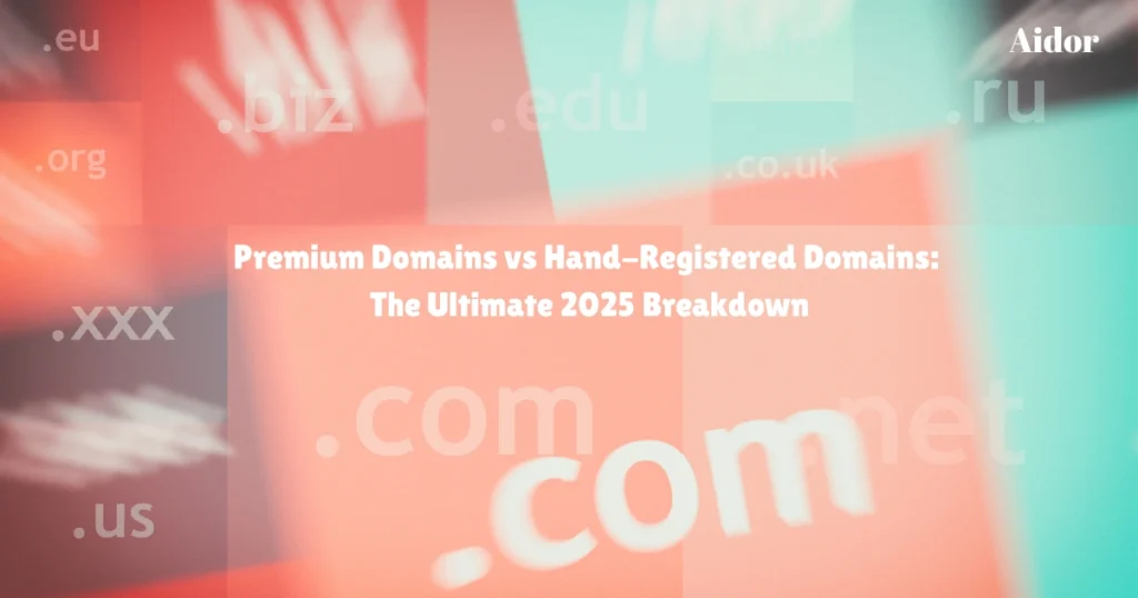 premium domains vs hand registered domains 2025